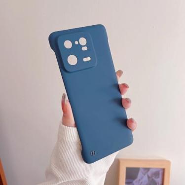 Imagem de Capa de telefone fina sem moldura para Xiaomi Mi 13T 12T 11T 10T 13 11 Lite 12S Ultra 12 Pro 12X 11i 10 Poco F3 capa de plástico rígido fosco, azul escuro, para Xiaomi 10