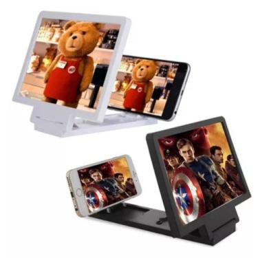 Imagem de Lente De Aumento Amplificador De Tela De Celular Com Suporte Lupa 3D Z