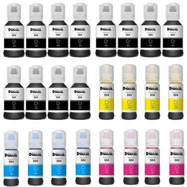 Imagem de Kit 24 Tintas T504 Compatível Para Epson L4150, L4160 - Bulk Ink Do Br