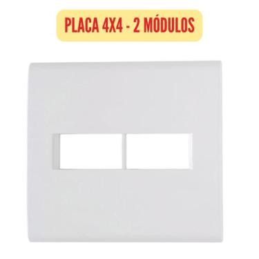 Imagem de Monte seu Kit - Módulos e Placas/Espelhos Tramontina Liz, Placa 4x4 2 