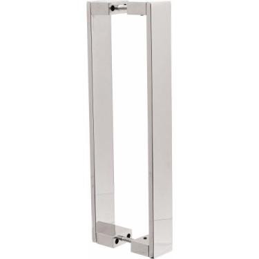 Imagem de Puxador Alça Dupla para Porta de Passagem 3007 800mm Cromado Mital