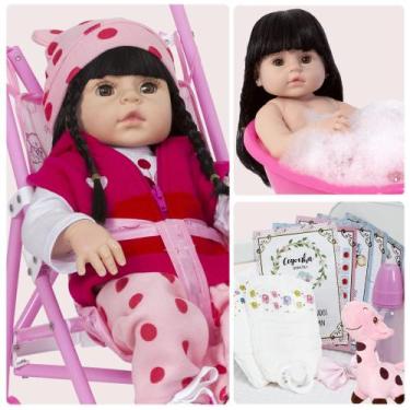 Imagem de Bebe Reborn Menina Girafinha 100% Silicone Vários Acessórios - Cegonha