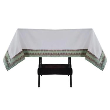 Imagem de Toalha Mesa Gabardine Borda Jacquard 1,45x2,00 6 Lugares - Magic Enxov