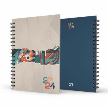Imagem de Agenda Anual 2024 - Capa Dura com Laminação Fosca e Wire-o Aço Revesti