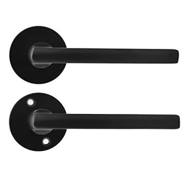 Imagem de Maçaneta de porta externa, 2 peças de fechadura de porta para porta de madeira para escritório para quarto