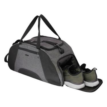 Imagem de Bolsa de Viagem E Academia Ls Bolsas Em Preto Mescla BV6458 - L S BOLS