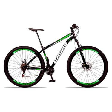 Imagem de Bicicleta Aro 29 Ravok 21v Aço Carbono com Suspensão Freios a Disco (Preto e Verde)