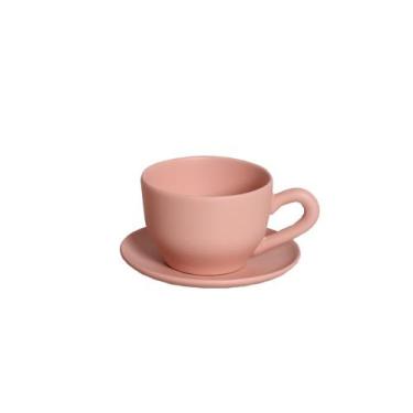 Imagem de Cachepot Consumê com Pires Decorativo em Cerâmica Home P Rose - Sara D