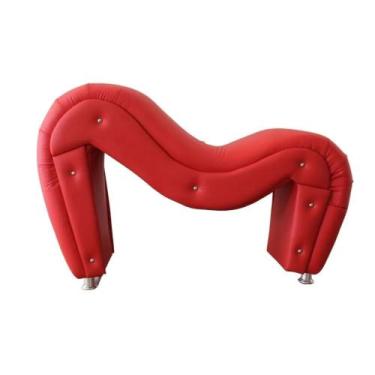 Imagem de Poltrona Cavalinho Tapeçaria Parrilha VERMELHA - Decoração Quarto Sala