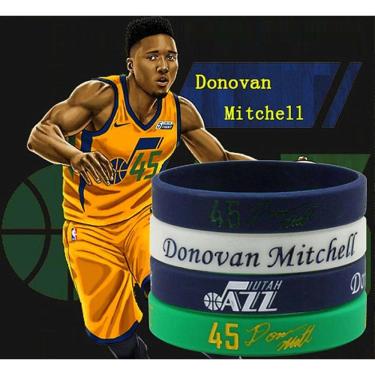 Imagem de Pulseira Oficial Donovan Mitchel Utah Jazz Basquete Silicone