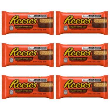 Imagem de Kit 6 Chocolate AoLeite C/Pasta Amendoin Reese's Two Cup 42G - Reeses