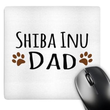 Imagem de 3dRose Shiba Inu Dog Dad - Doggie by Breed - Mousepad com estampa de pata marrom lama, 20,32 cm x 20,32 cm (mp_153984_1)