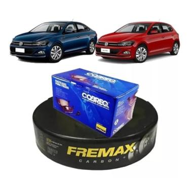 Imagem de KIT DISCOS DE FREIO DIANTEIRO + PASTILHAS POLO VIRTUS 1.0 1.6 MSI 2018 2019 2020 2021 2022