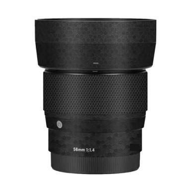 Imagem de Película protetora para lente de câmera, película protetora, película vinly, adesivo premium para Sigma 56 mm F1.4 DG DN, adequado para Sony E Mount para Canon EFM Mount (Honeycomb Black)