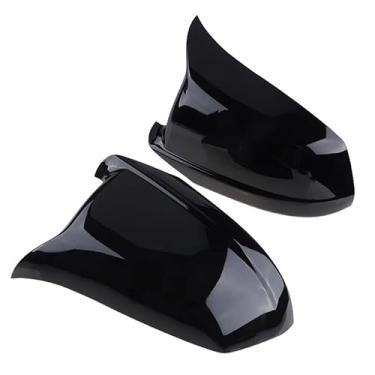 Imagem de Yoegerery Capa de espelho retrovisor de asa preta brilhante compatível com BMW Série 5 F10 F11 Sedan 2011-13
