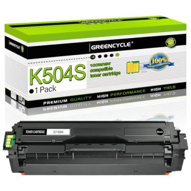 Imagem de greencycle 1 Pacote De Cartucho De Toner Preto Compatível Para Substituição Para Samsung Clt-504S Clt504S Clt-K504S Funciona Em Impressora Xpress C1860Fw C1810W Sl-C1860Fw Sl-C1810Fw Clx-4195Fw Clp