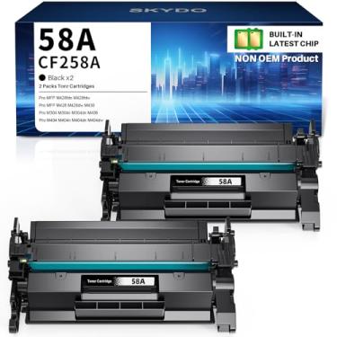 Imagem de Skydo 58A Cf258A Cartucho De Toner Preto De Substituição (Com Chip) Compatível Com Hp 58A Cf258A 58X Cf258X Funciona Com Mfp M428Fdw M428Dw M428Fdn Pro M404N M404Dn M404Dw M406 M430 Impressora (Pret