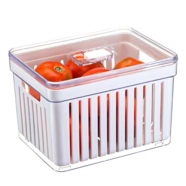 Imagem de Organizador de Geladeira Armario Cozinha Acrilico Para Frutas Legumes e Vegetais (Unidade, Cesta)