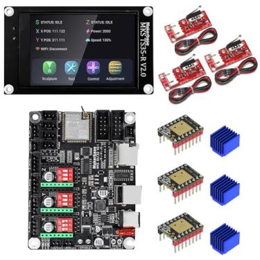Imagem de YUTREES GRBL Shield Laser Control Card MKS DLC32 V2.1 TS35 LCD CNC Upgrade Controller para Mini Impressora Máquina de Marcação e Gravação (Package*13)