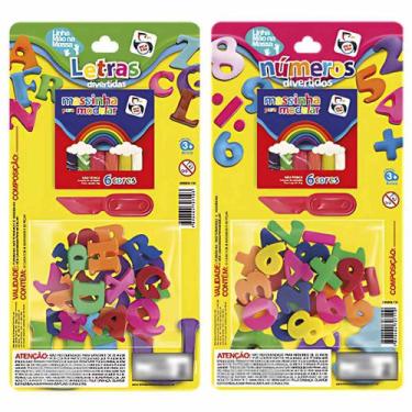 Imagem de Massa De Modelar Kit Com Letras + Números, Pica-Pau, Brinquedo Educati