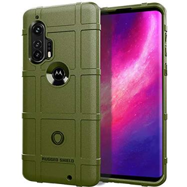 Imagem de Capa para celular Moto Edge+, ZYZX resistente à prova de choque, nível militar, capa protetora testada contra quedas, híbrida, resistente a impactos, resistente a impactos, capa macia de TPU para Motorola Moto Edge+ Plus HD, HD-Green
