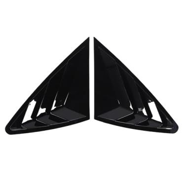 Imagem de Janela Lateral Traseira Louvers Substituição para GLC Coupe C254, Air Vent Colher Sombras Cobrir Persianas Esquerda Direita Janela Traseira Obturador Tampa Guarnição, (Preto