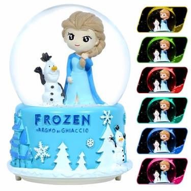 Imagem de UNIMIW Globo De Neve De Princesa Frozen, Globos De Neve Musicais Com Flocos De Neve Automáticos, Lanterna De Neve Brilhante Para Meninas De 8 A 12 Anos, Presentes De Aniversário, Natal, Páscoa, Brin