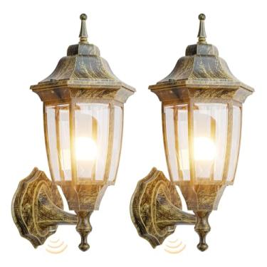 Imagem de EMART Luminária De Parede Para Varanda Externa, Anticorrosão, À Prova D'Água, De Alumínio E Vidro, Do Anoitecer Ao Amanhecer, Luminária De Parede, Arandela Moderna Para Quintal, Casa, Garagem - Pac