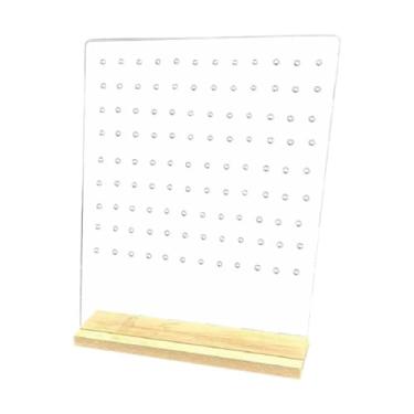 Imagem de Fiocias 120 BUROS BRIAÇES de ACRYLIC Brincador Brincador Pegboard Fácil de montar Planta Exibindo placa para uso doméstico Broches, Claro