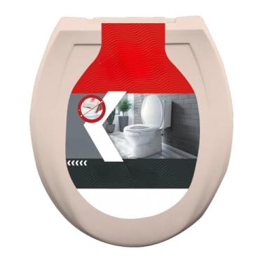 Imagem de Assento Oval Almofadado Confortável Para Vaso Sanitário Com Tampa Macia E Design Moderno E Durável(Salmão)
