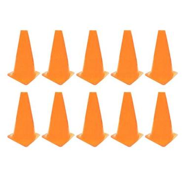Imagem de Z10x Mini Cone Sinalização Esportivo 23cm Agilidade Treino LARANJA - 3