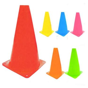 Imagem de 6x Mini Cone Sinalização Esportivo 23cm Agilidade Treino colorido - 36