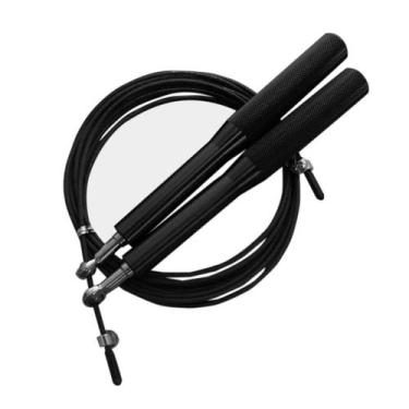 Imagem de Corda Pular Aço 3m Rolamento Speed Profissional - 365 SPORTS, Preto