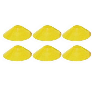Imagem de 6x Chapéu Chines Cone 19cm Mini Treino Esporte Funcional AMARELO - 365