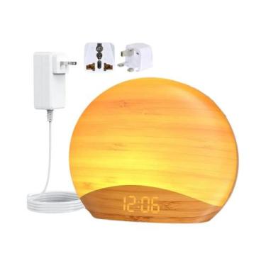 Imagem de Despertador Sunrise Regulável Com 3 Anéis 8 Luz Noturna 26 Som Relógio