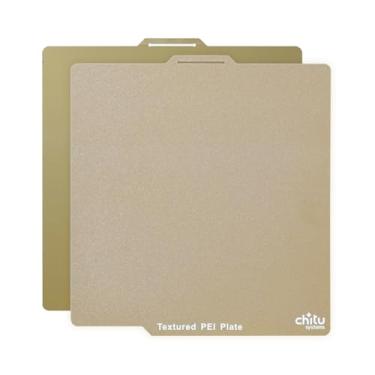 Imagem de Placa de construção PEI dupla face para impressora 3D Bambu Lab X1/X1C/A1/P1P/ P1S, placa de construção PEI com textura de 257 x 257 mm + folha PEI lisa, impressora 3D, mola flexível, plataforma