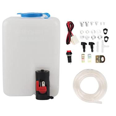 Imagem de Kit de arruela universal Bomba de limpeza 12V 1,8L Reservatório de limpador de para-brisa