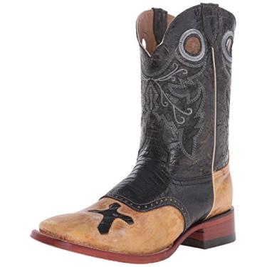 Imagem de Ferrini Bota masculina Blaze Square Toe casual cano médio - preta, azul, Preto, 39