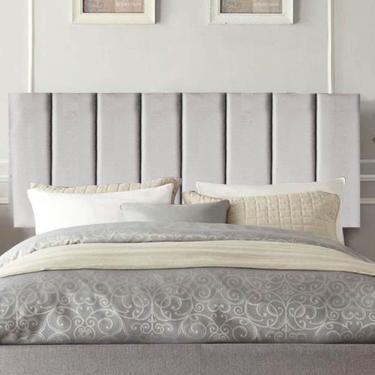 Imagem de Painel Estofada Carla 160cm Queen Size Para Cama Box Quarto Suede Cinza Claro - Gat Magazine