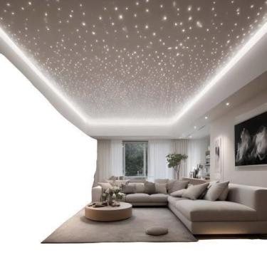 Imagem de Kit Branco 200 Fibra Ótica Iluminação Teto Luz Ambiente - Estética Imp
