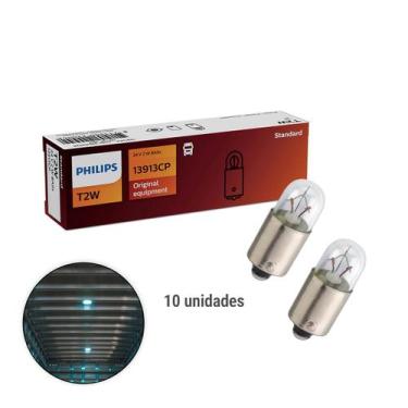 Imagem de Lâmpada Sinalização Standard T2W 24v 2w BA9s Original Philips Kit 10un