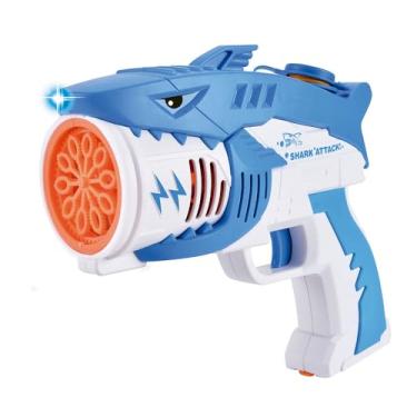 Imagem de DM Toys Lançador Mania Bolha de Sabão Tubarão Azul e Branco