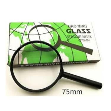 Imagem de Lupa De Mão 75mm Com Cabo Lente Zoom Aumento Glass