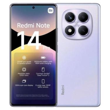 Imagem de Celular  Note 14 Pro 256GB, 8GB RAM, 4G,  Xiaomi, Câmera 200MP  8MP  2