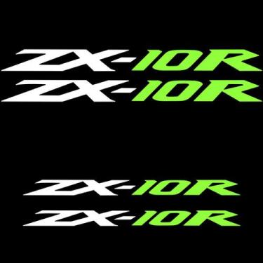Imagem de Adesivo Premium De Roda Moto Interno ZX-10R - Branco e Verde - Jhow Ad