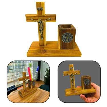 Imagem de Crucifixo com Porta Objetos Medalha de São Bento