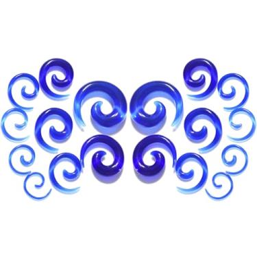 Imagem de 1 CONJUNTO PRETO CRESCENTE Acrílico Espiral Caracol Plugues Extensor de Orelha Extensor Calibres Alongamento Redemoinho Orelhas Túneis Kit Twist Plug Body Piercing Joalheria Feminino 1.6 2 2.5 3 4 5 6