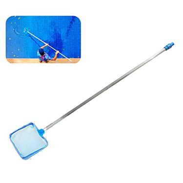 Imagem de Kit Peneira Metálica Cata Folhas Cabo Telescópico De Alumínio 3m Limpeza Piscina - Netuno