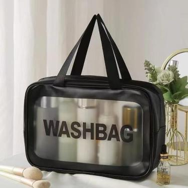 Imagem de bolsa Necessaire transparente à resistente diversas cores - NoBrand, T