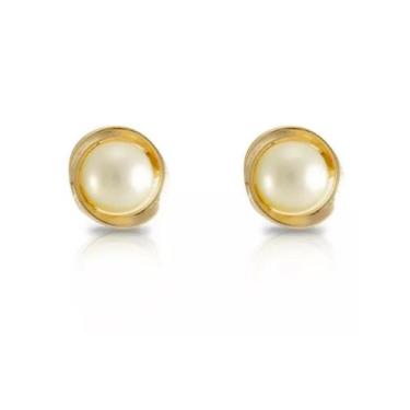 Imagem de Brinco De Ouro 18k Rococó Com Pérola Natural 3 Mm Infantil - ZELLO JÓI